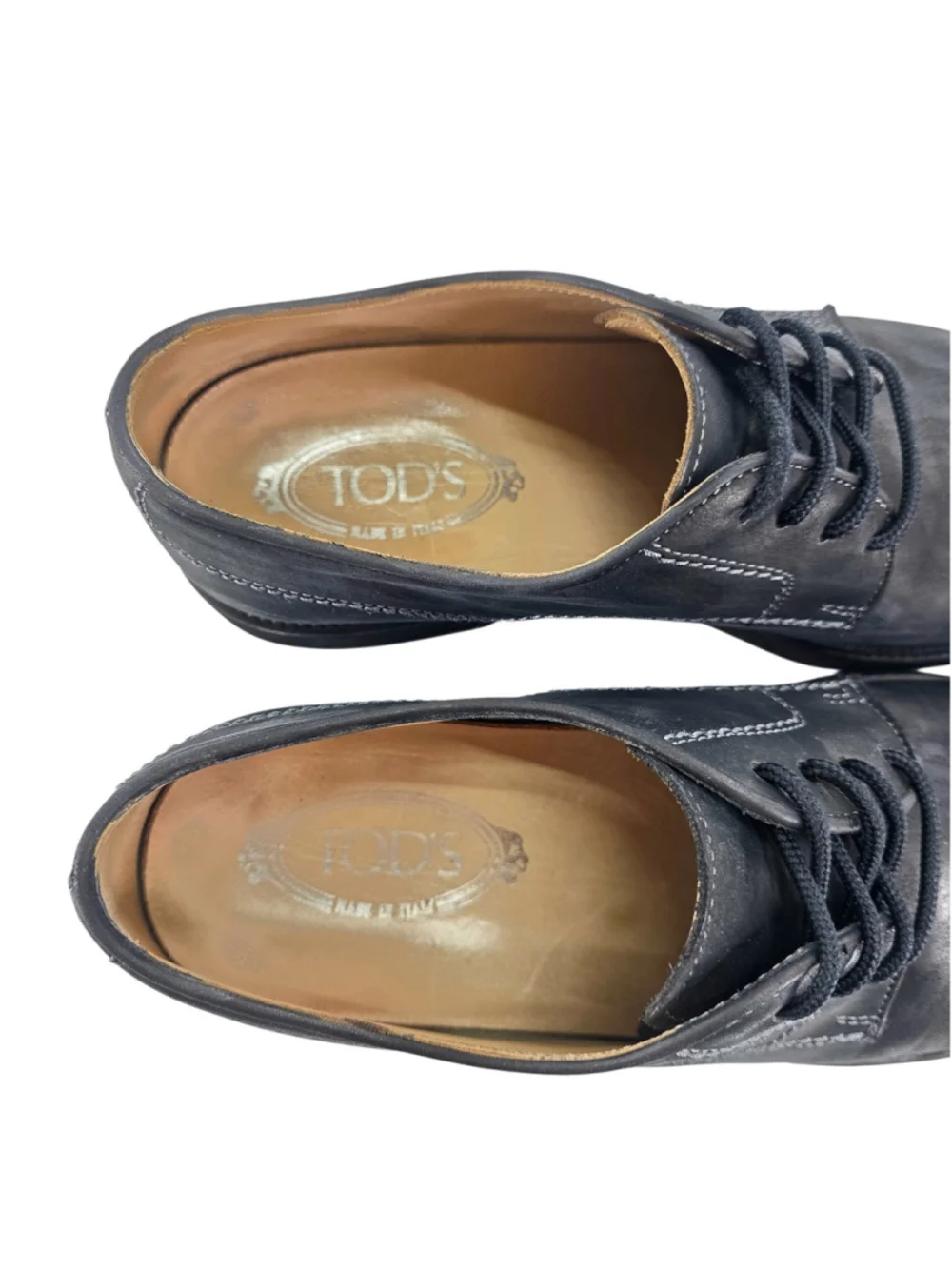 Tod's Black Nubuck Leather Derby Shoes | Made in Italy | Men's 9